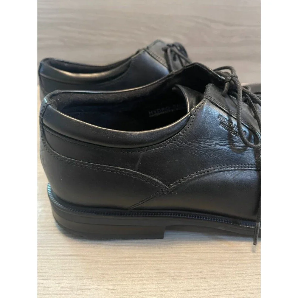 Rockport Hydro-Shield Waterproof Men's Black Leather Dress Shoes Size 11M TruTEC